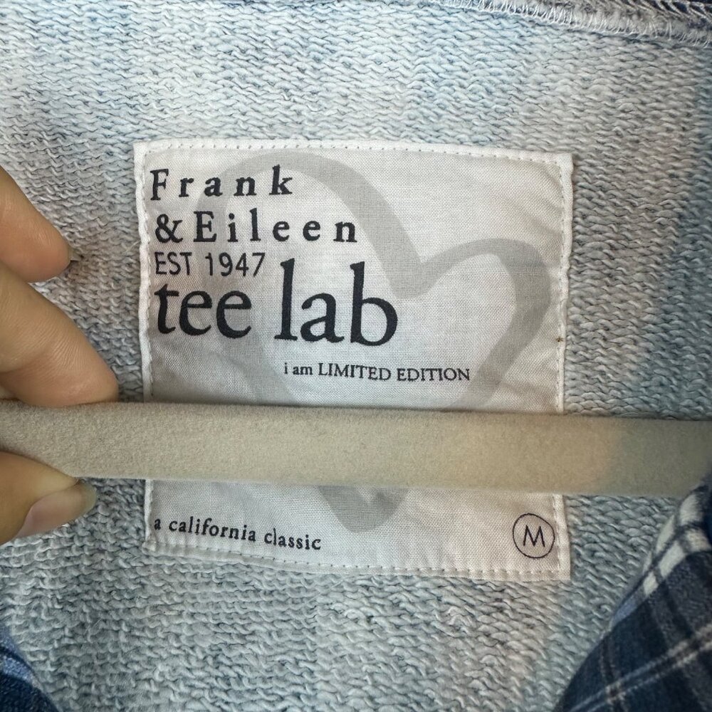 Frank and Eileen Tee Lab Zip Plaid Gingham Hoodie Womens Medium Fleece Preppy - Picture 4 of 13